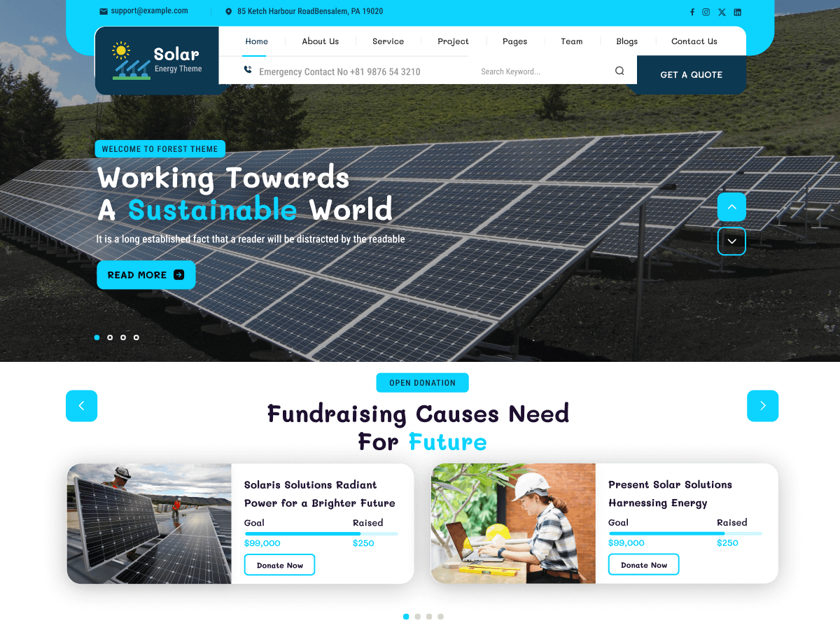 Solar System Company theme screenshot