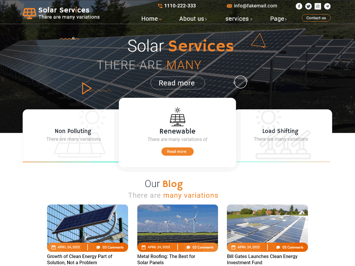 Solar System theme screenshot