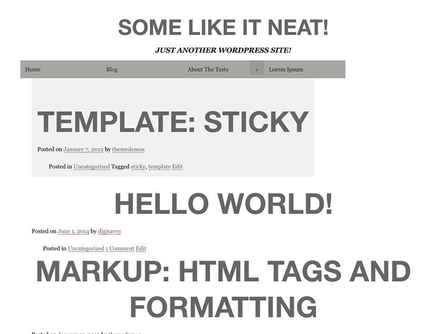 Some Like it Neat theme screenshot