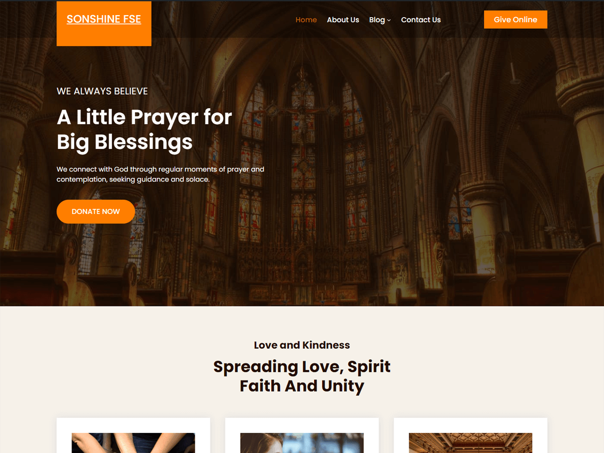 Sonshine FSE theme screenshot