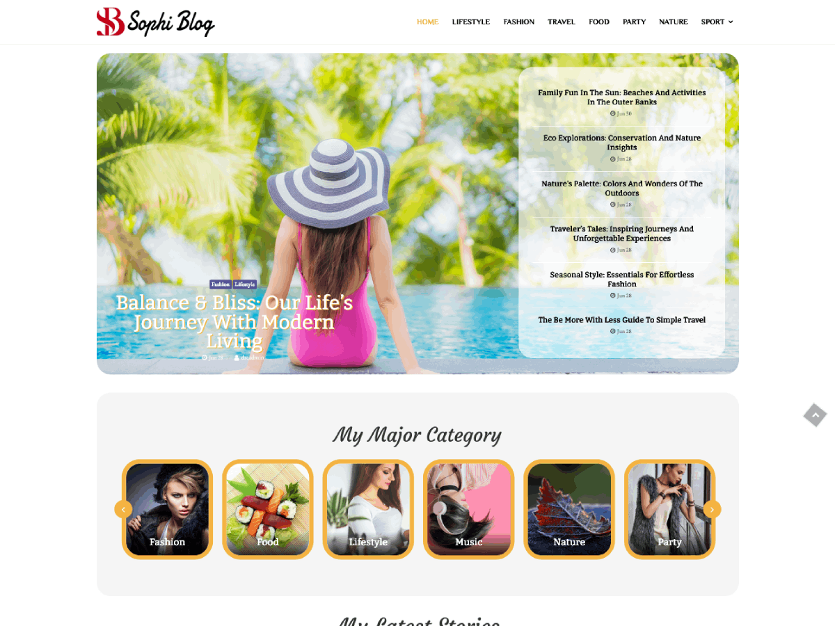 Sophi BlogBell theme screenshot