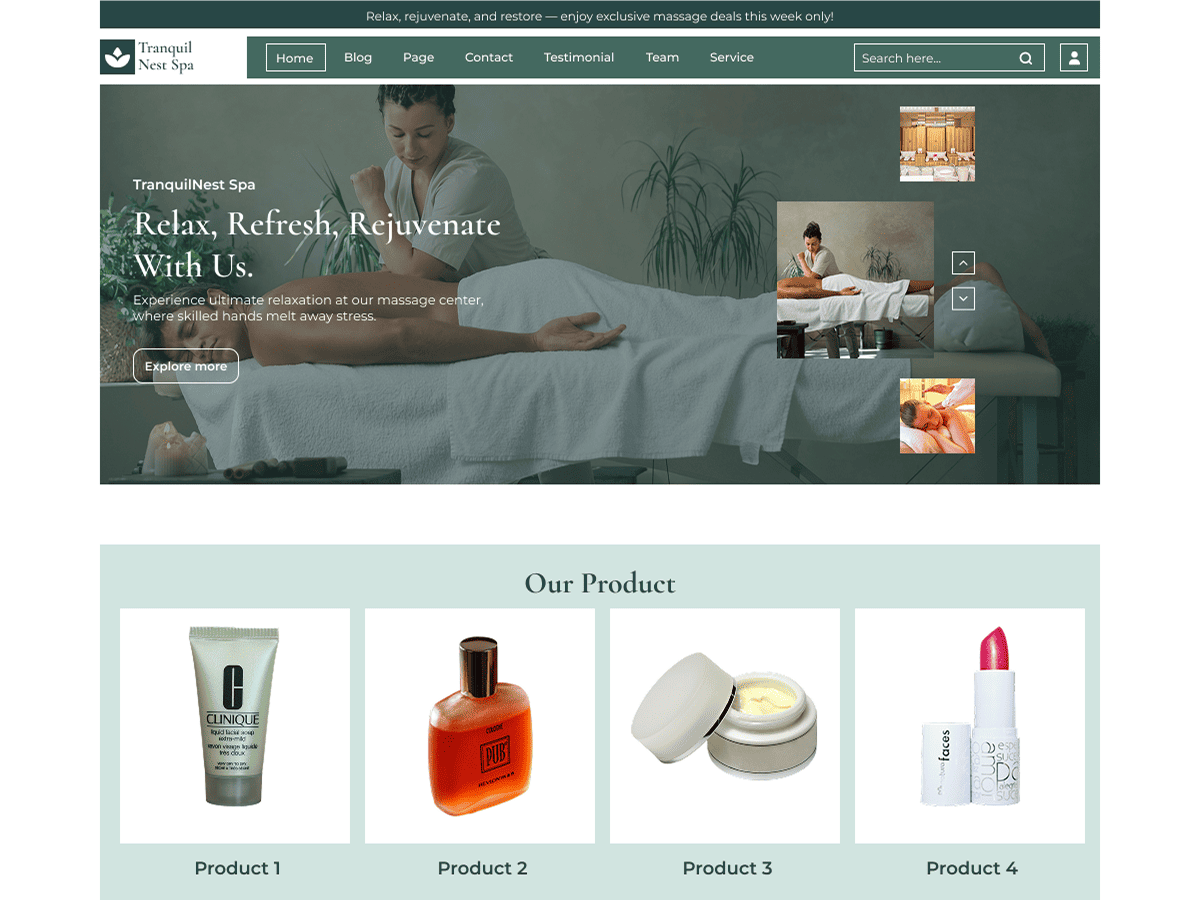 SPA and Wellness Centre theme screenshot