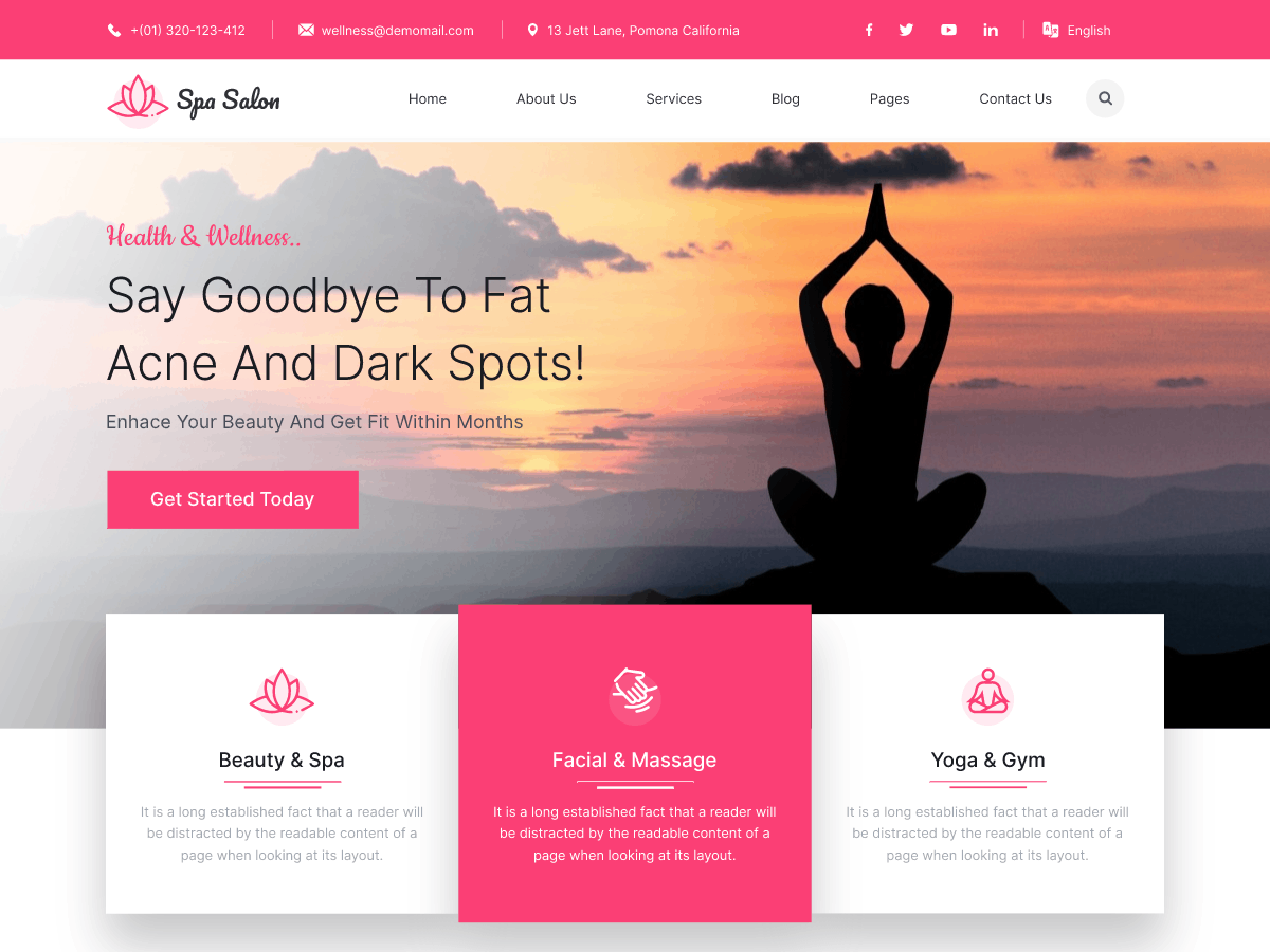 Spa Salon theme screenshot