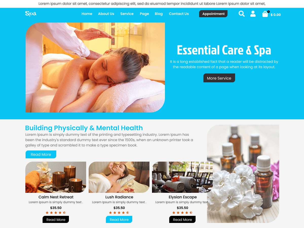 Spa Treatment theme screenshot