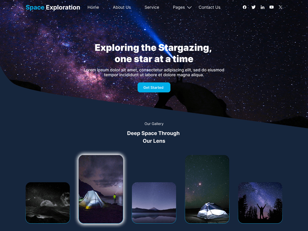 Space Exploration theme screenshot