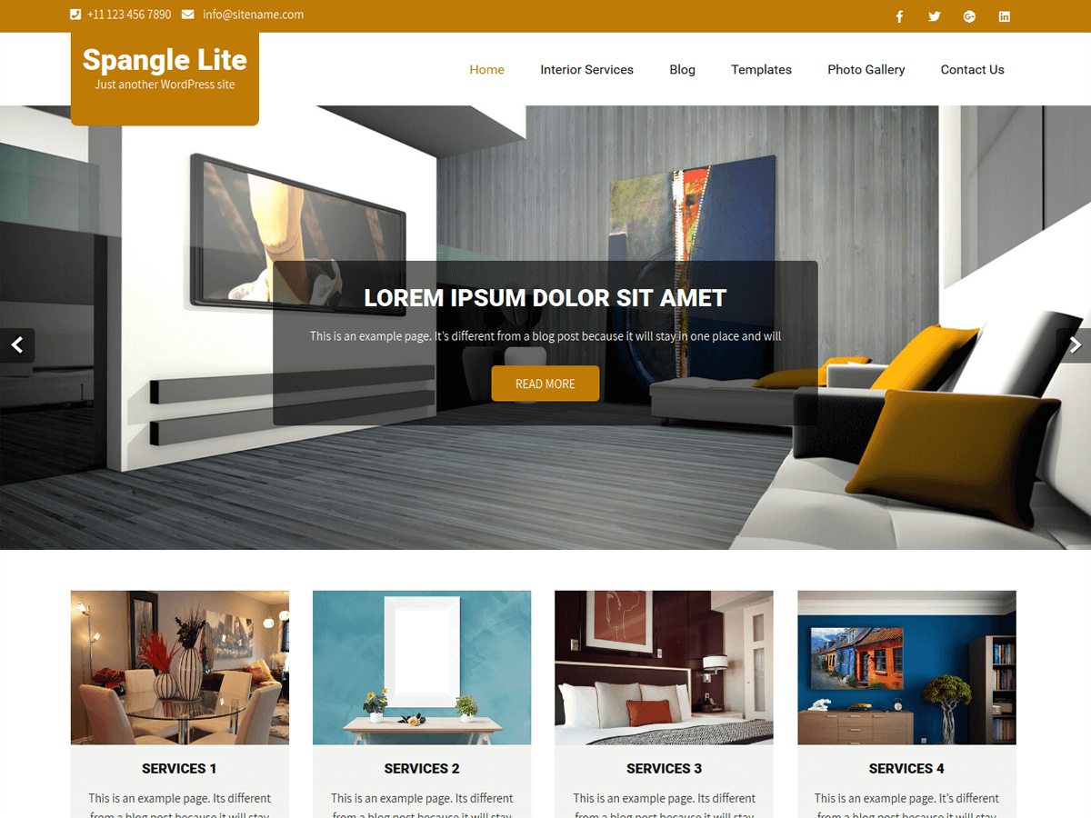 Spangle Lite theme screenshot