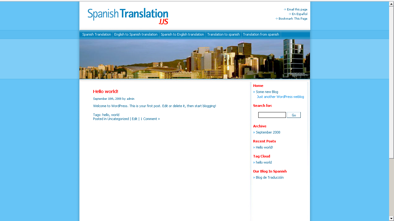 Spanish Translation US theme screenshot