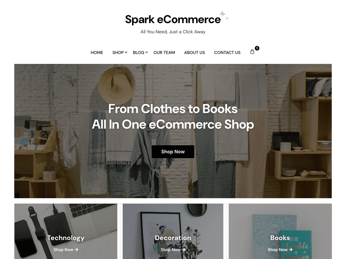 Spark eCommerce theme screenshot