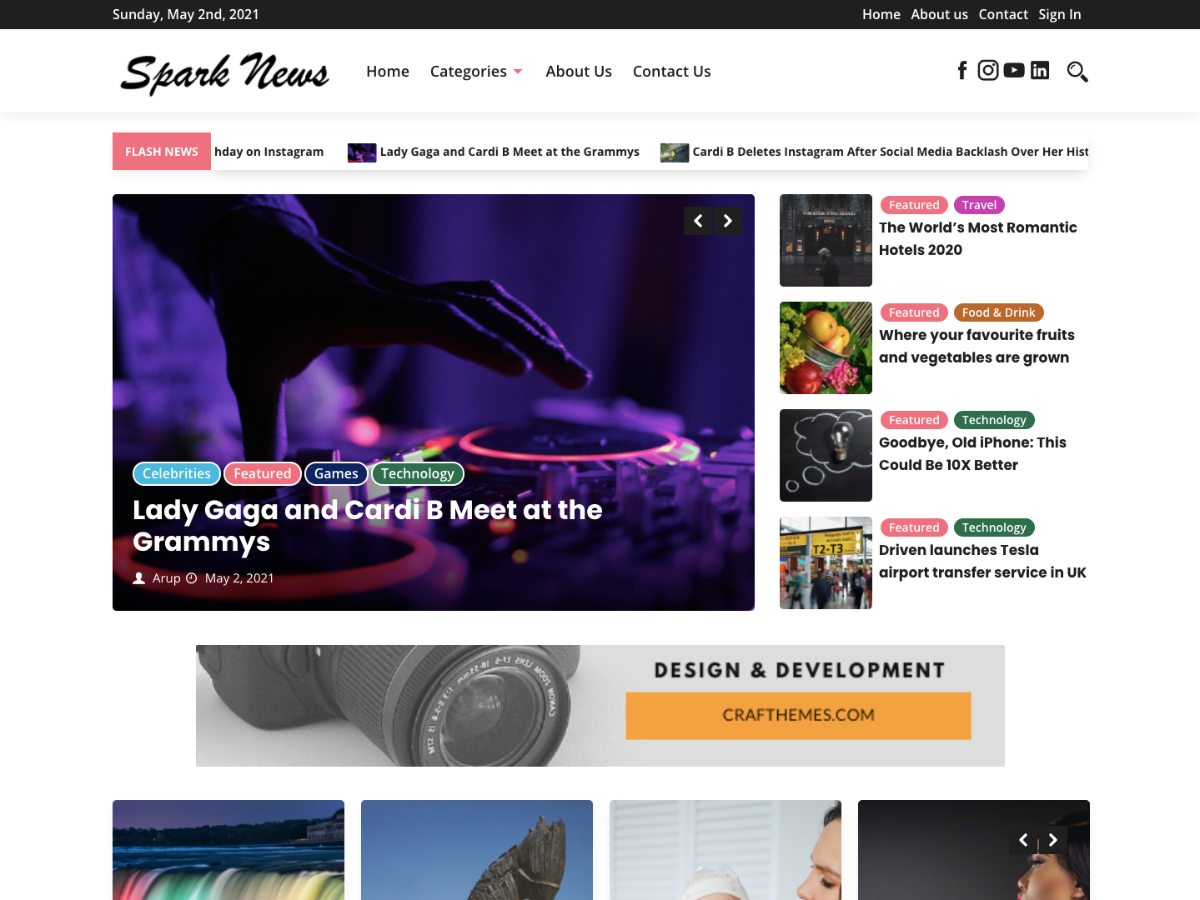 Spark News theme screenshot
