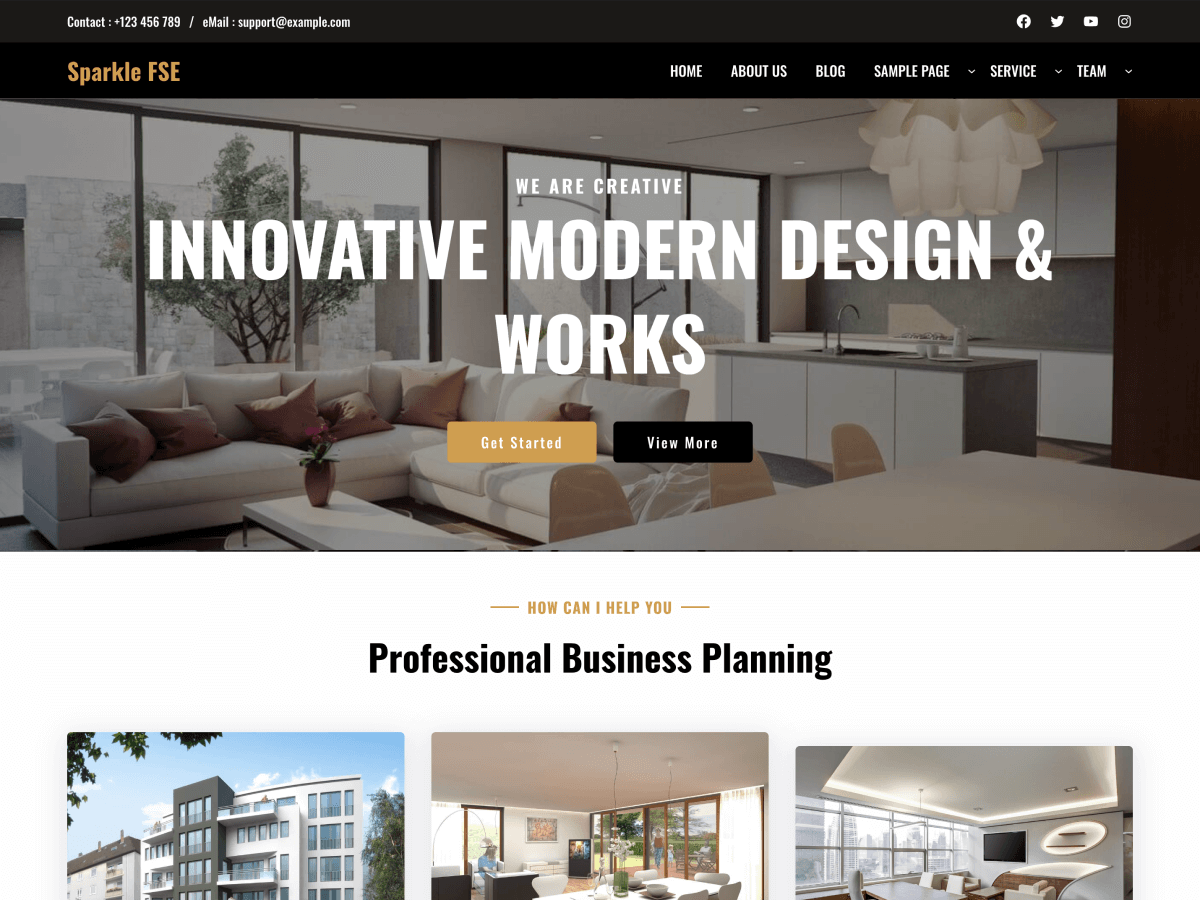 Sparkle FSE theme screenshot