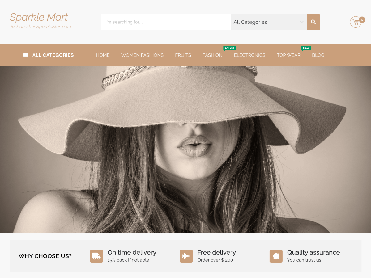 Sparkle Mart theme screenshot