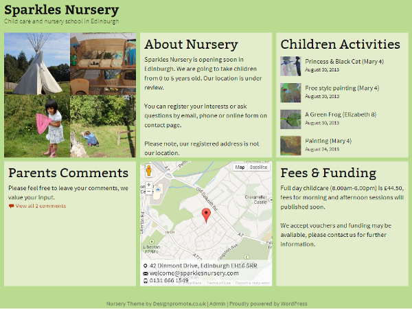 Sparkles Nursery theme screenshot