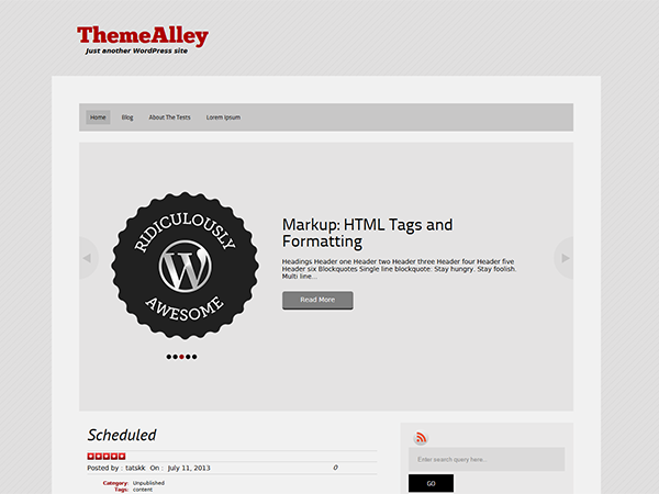 Spartan theme screenshot