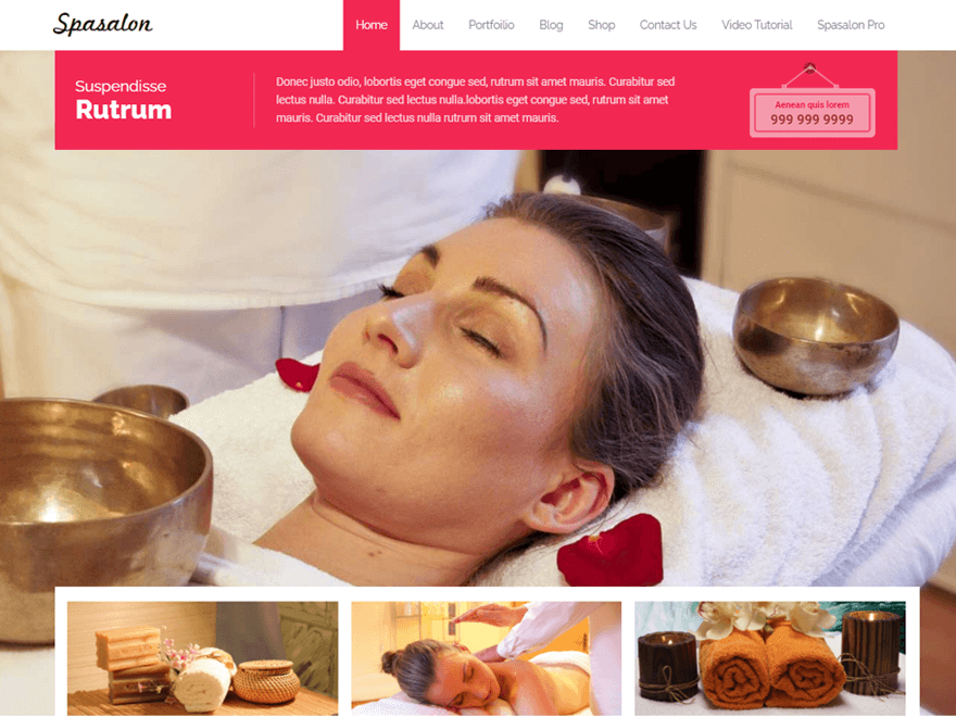 Spasalon theme screenshot