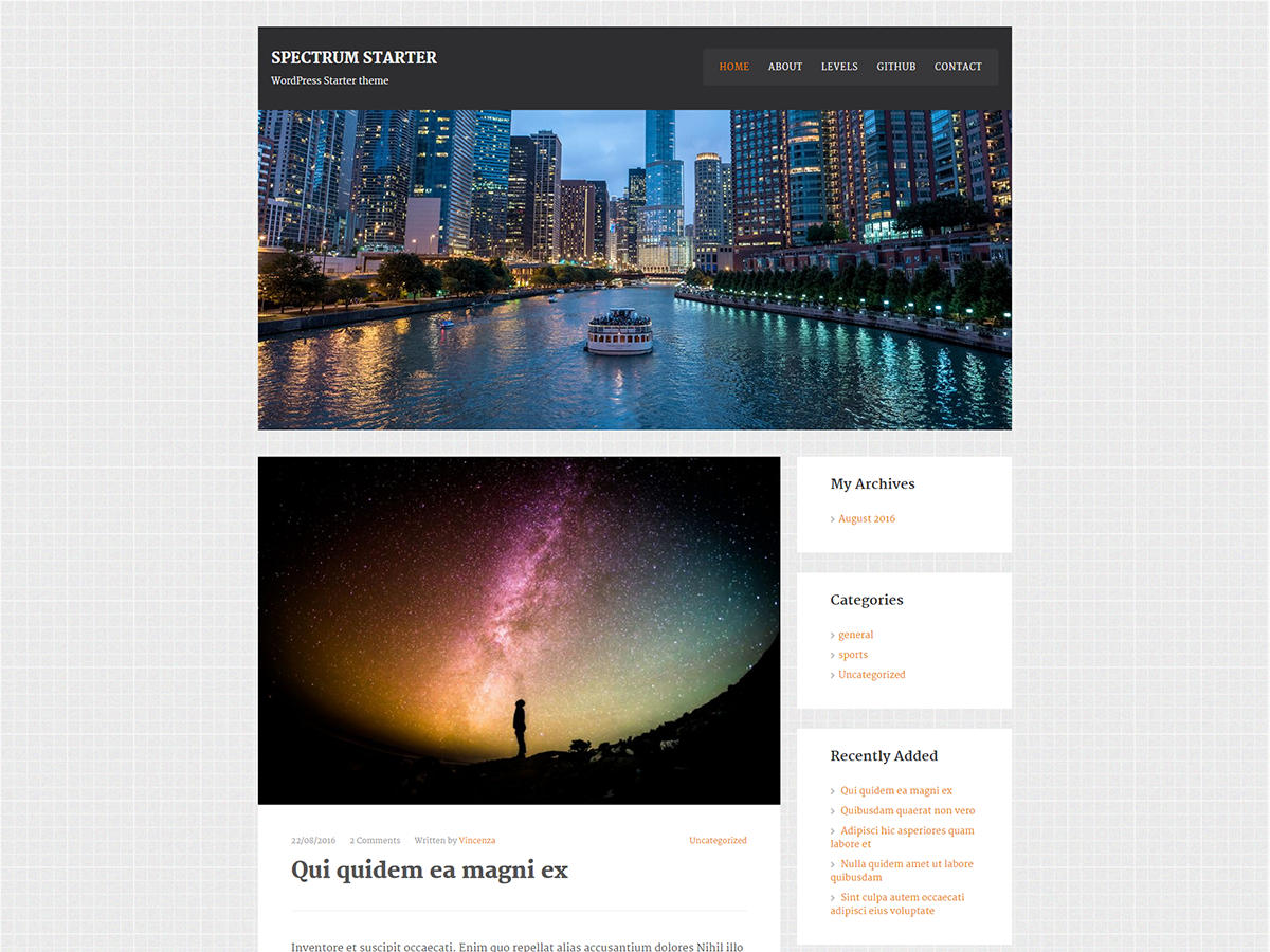 SpectrumStarter theme screenshot