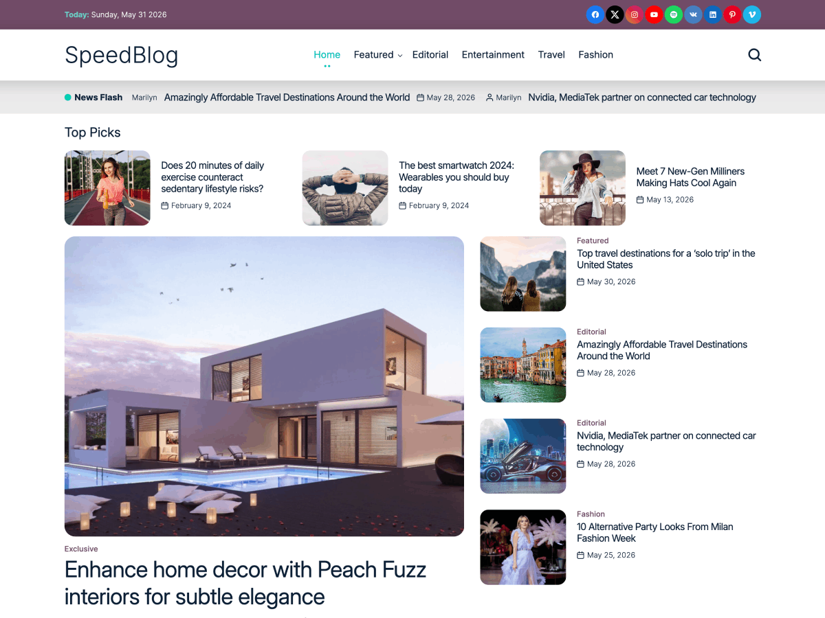 SpeedBlog theme screenshot