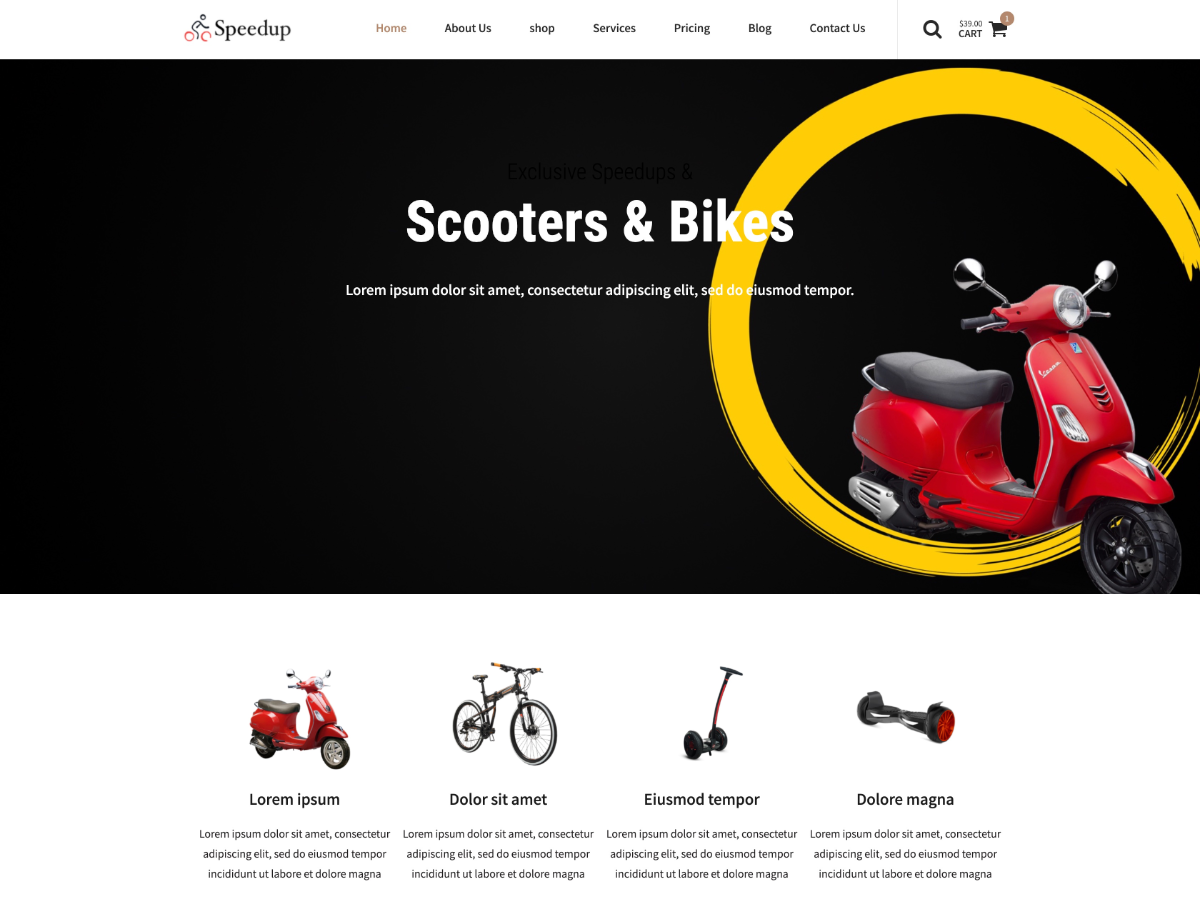Speedup Store theme screenshot
