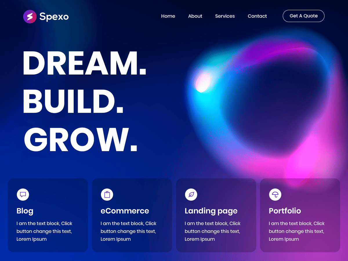 Spexo theme screenshot