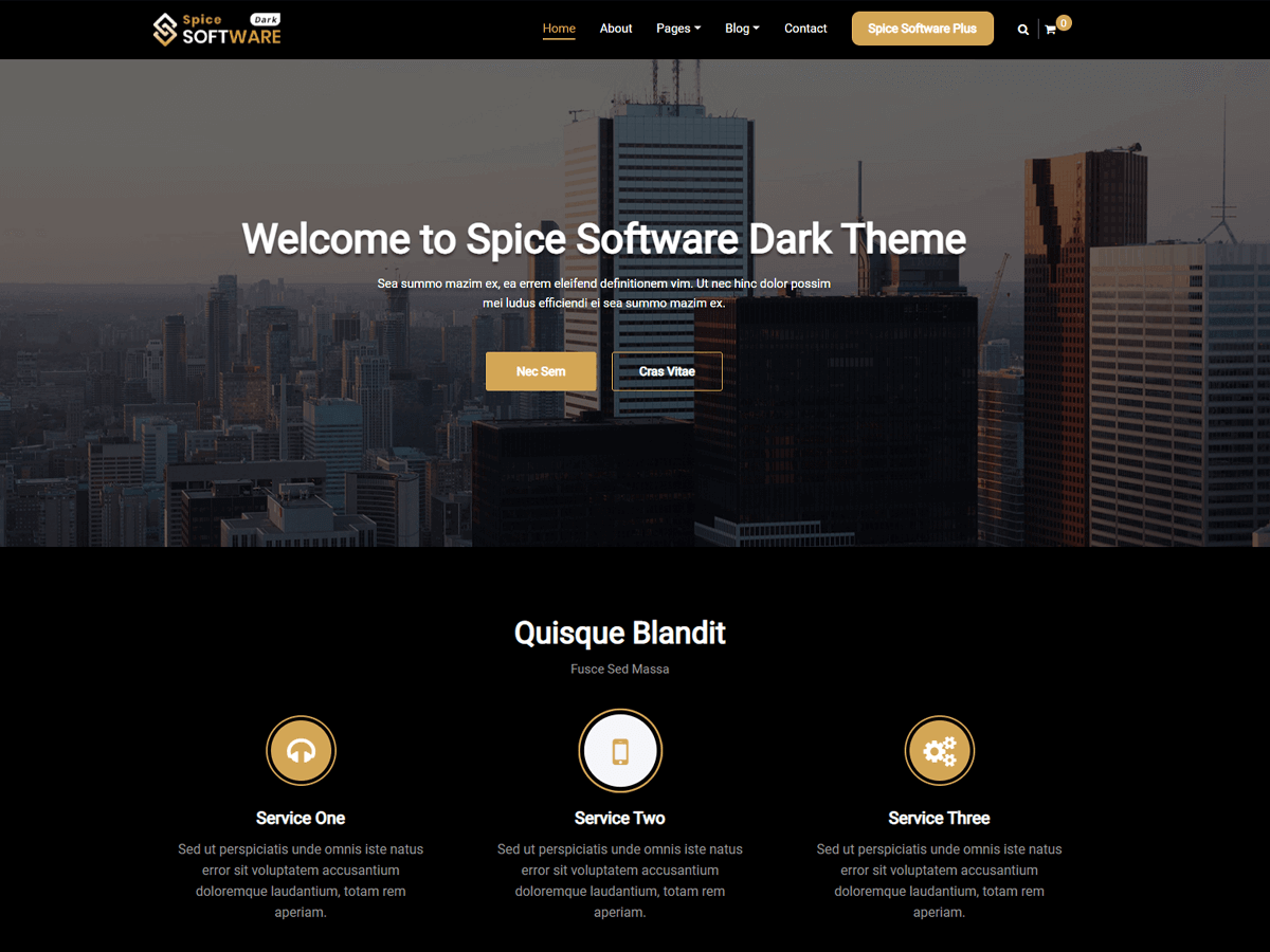 Spice Software Dark theme screenshot