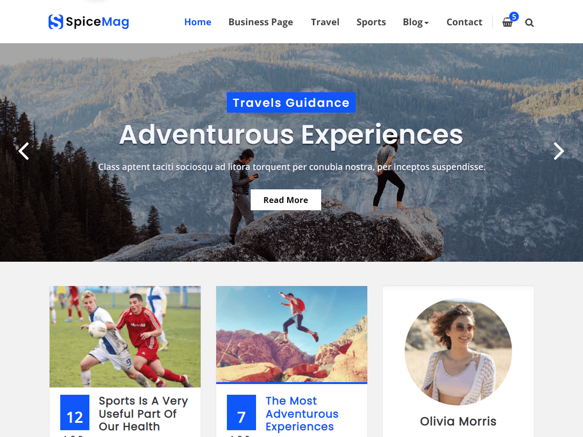 SpiceMag theme screenshot
