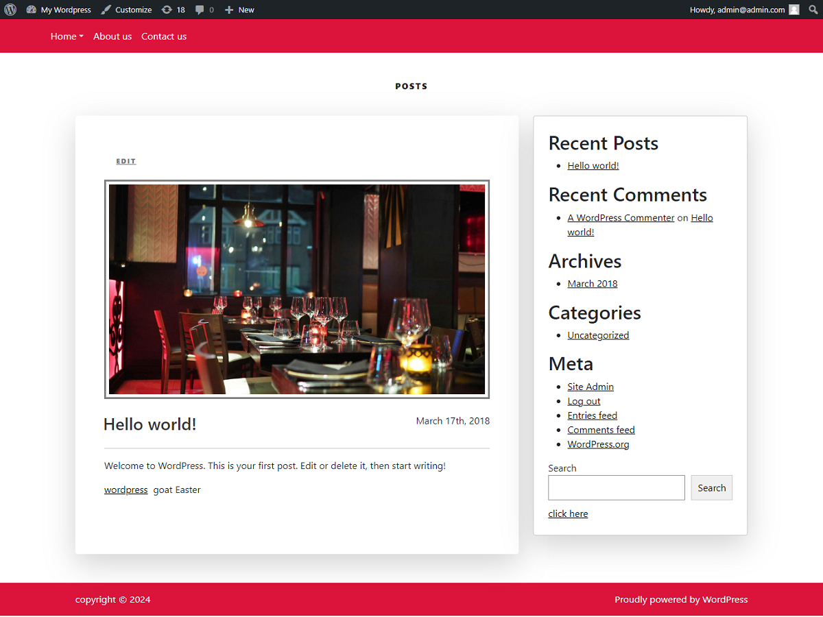 SpicyRestro theme screenshot