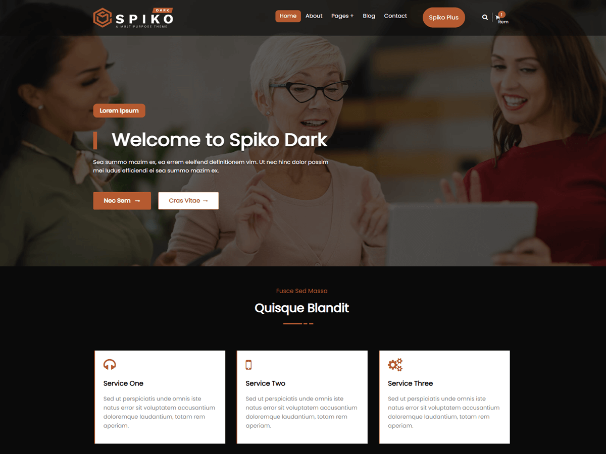 Spiko Dark theme screenshot