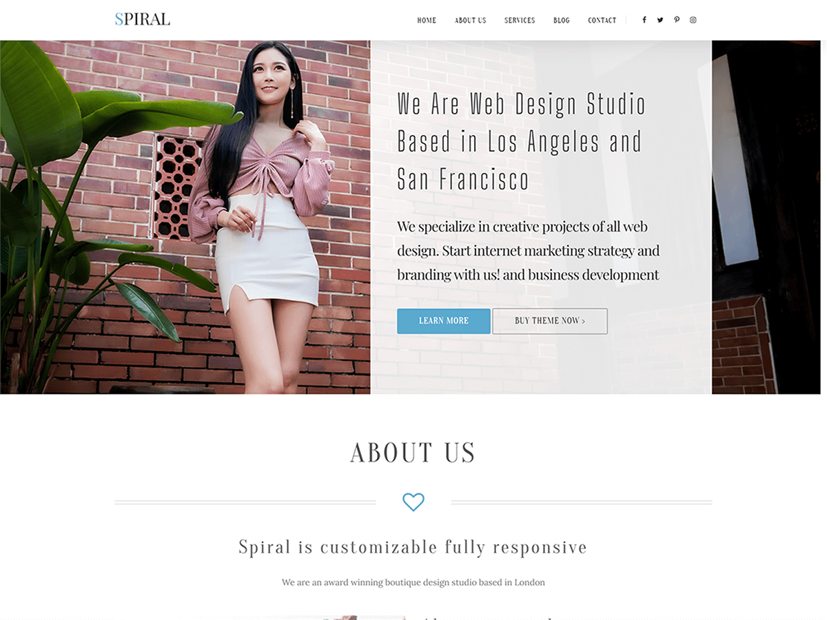 Spiral Creative Agency theme screenshot