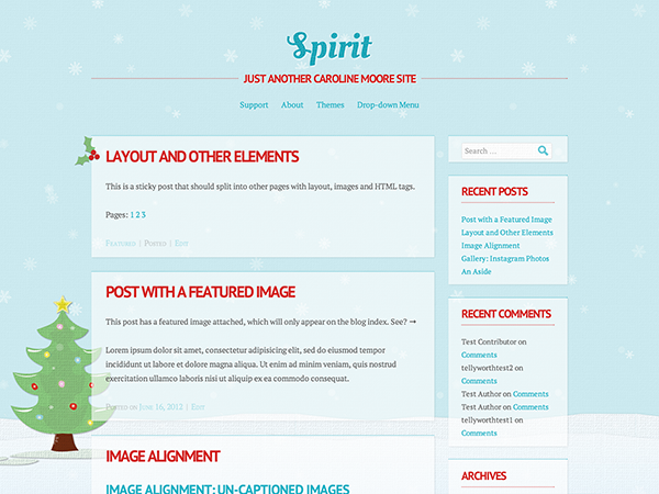 Spirit theme screenshot