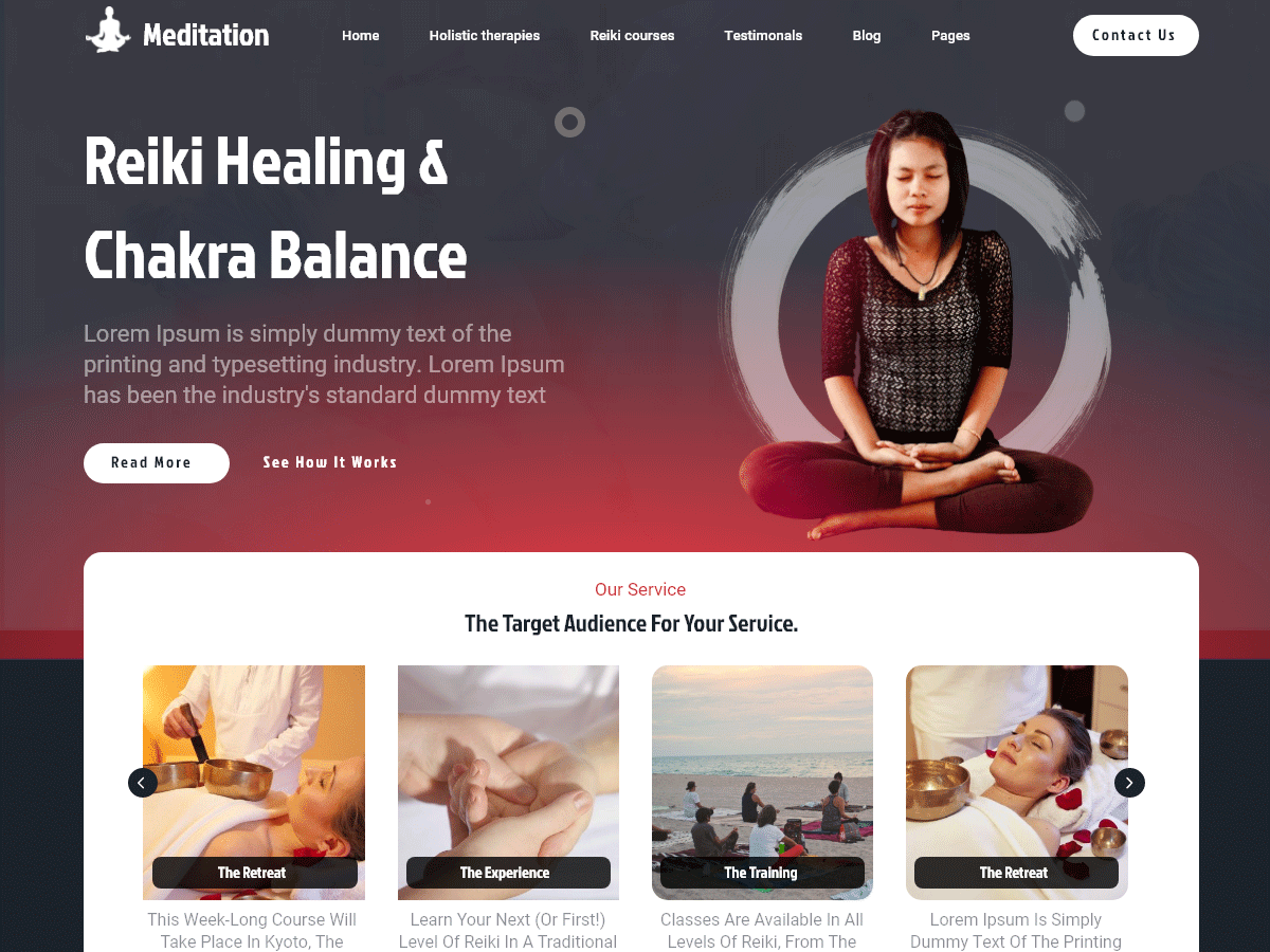 Spiritual Meditation theme screenshot