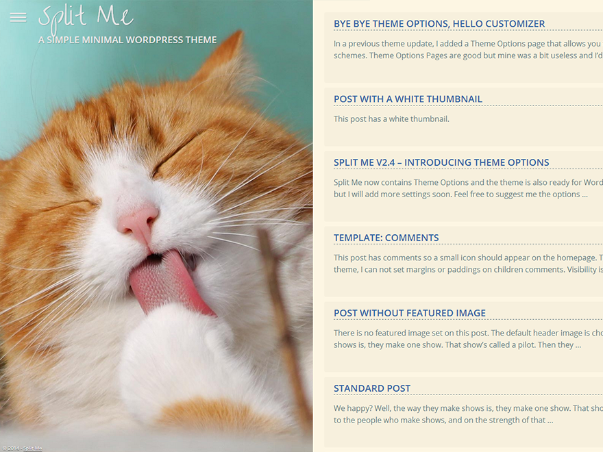 Split Me theme screenshot