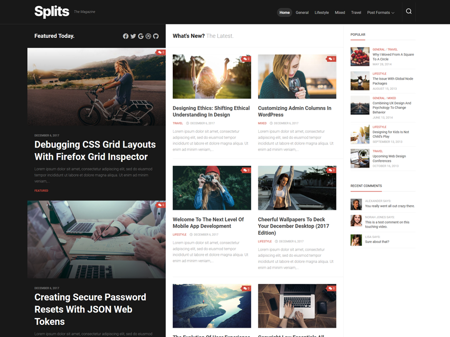 Splits theme screenshot