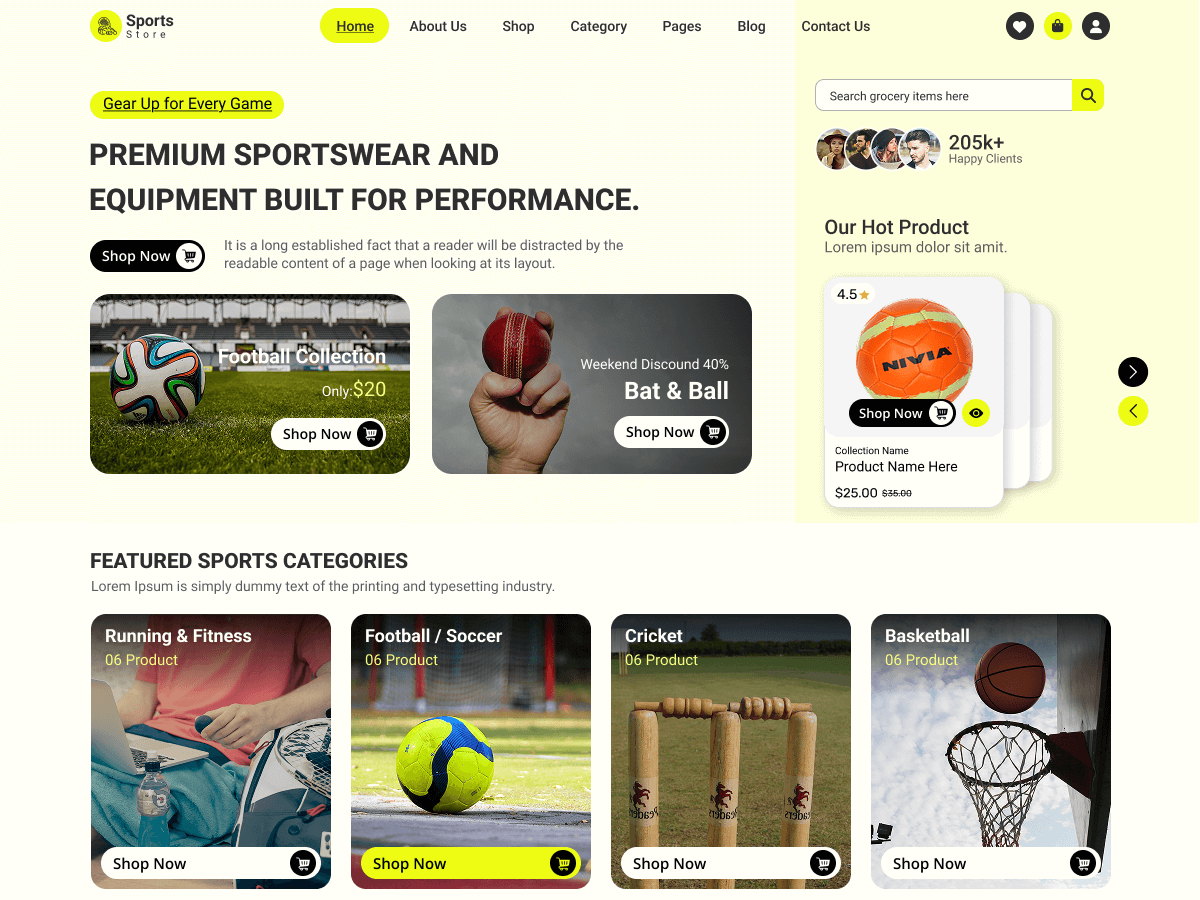Sports Outlet theme screenshot