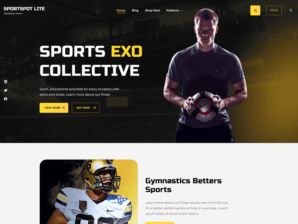 Sportspot theme screenshot
