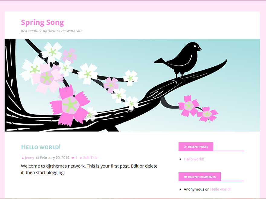 Spring Song theme screenshot
