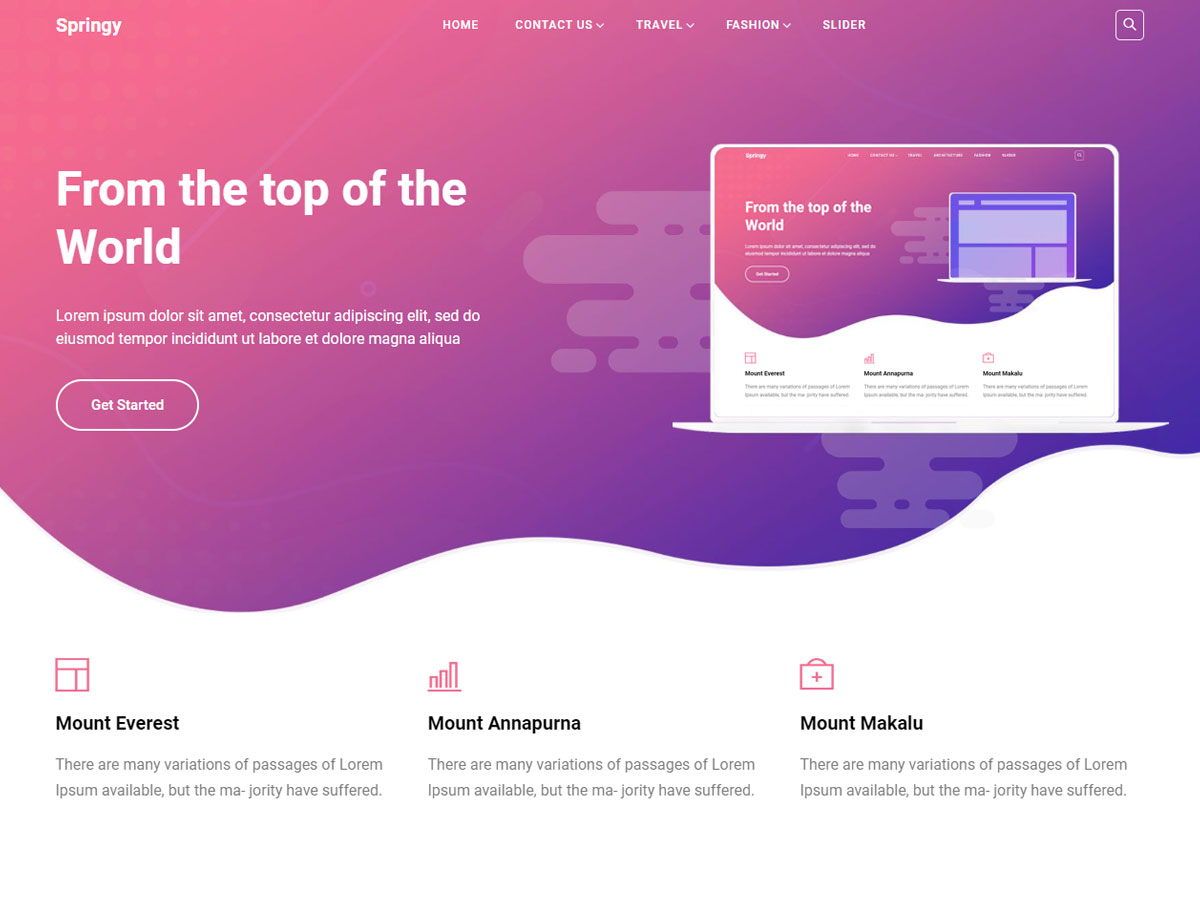 Springy theme screenshot