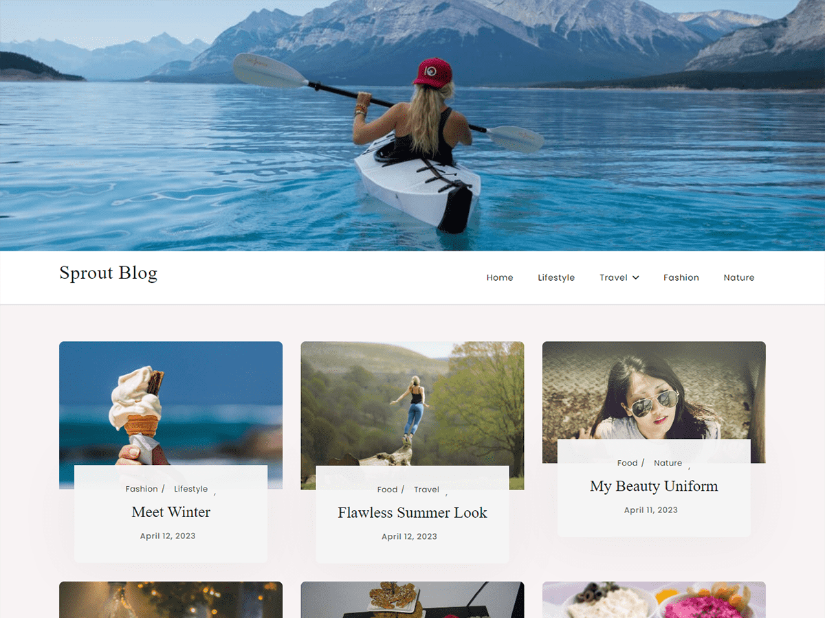 Sprout Blog theme screenshot