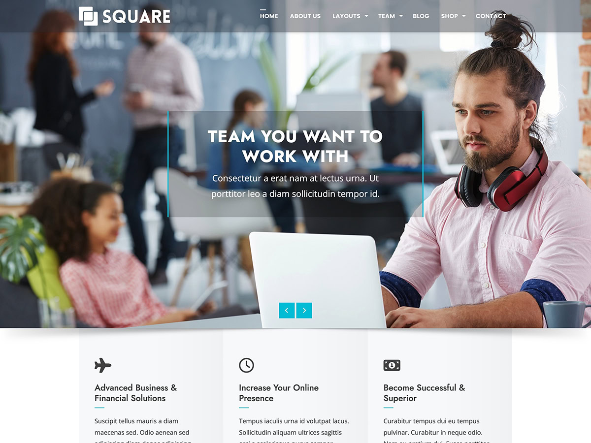 Square theme screenshot