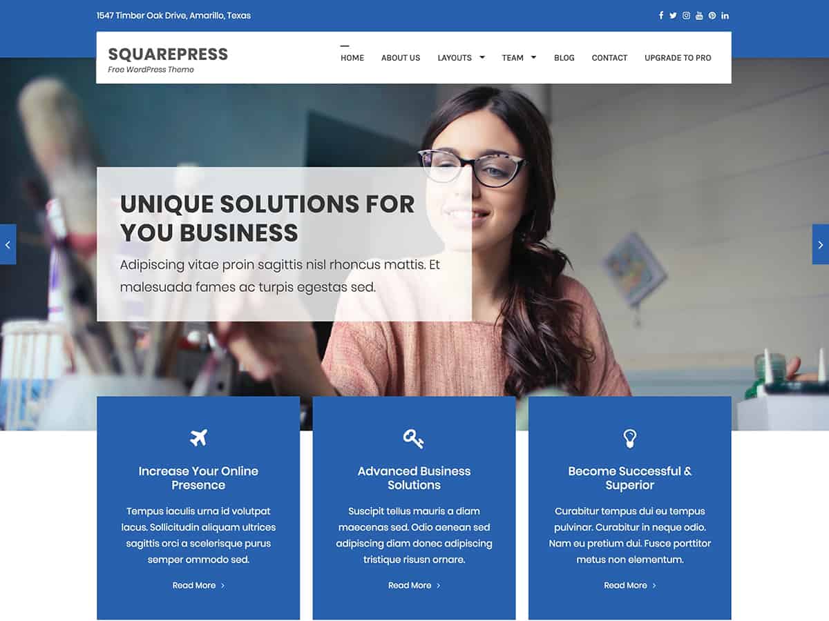 SquarePress theme screenshot