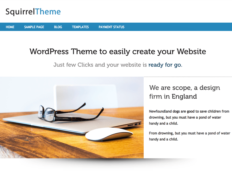 Squirrel theme screenshot