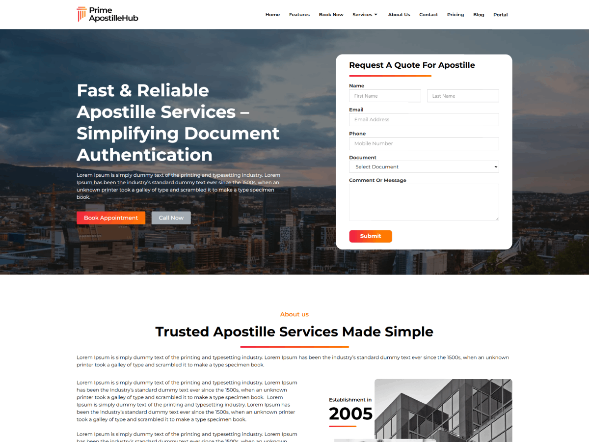 ST Apostille theme screenshot
