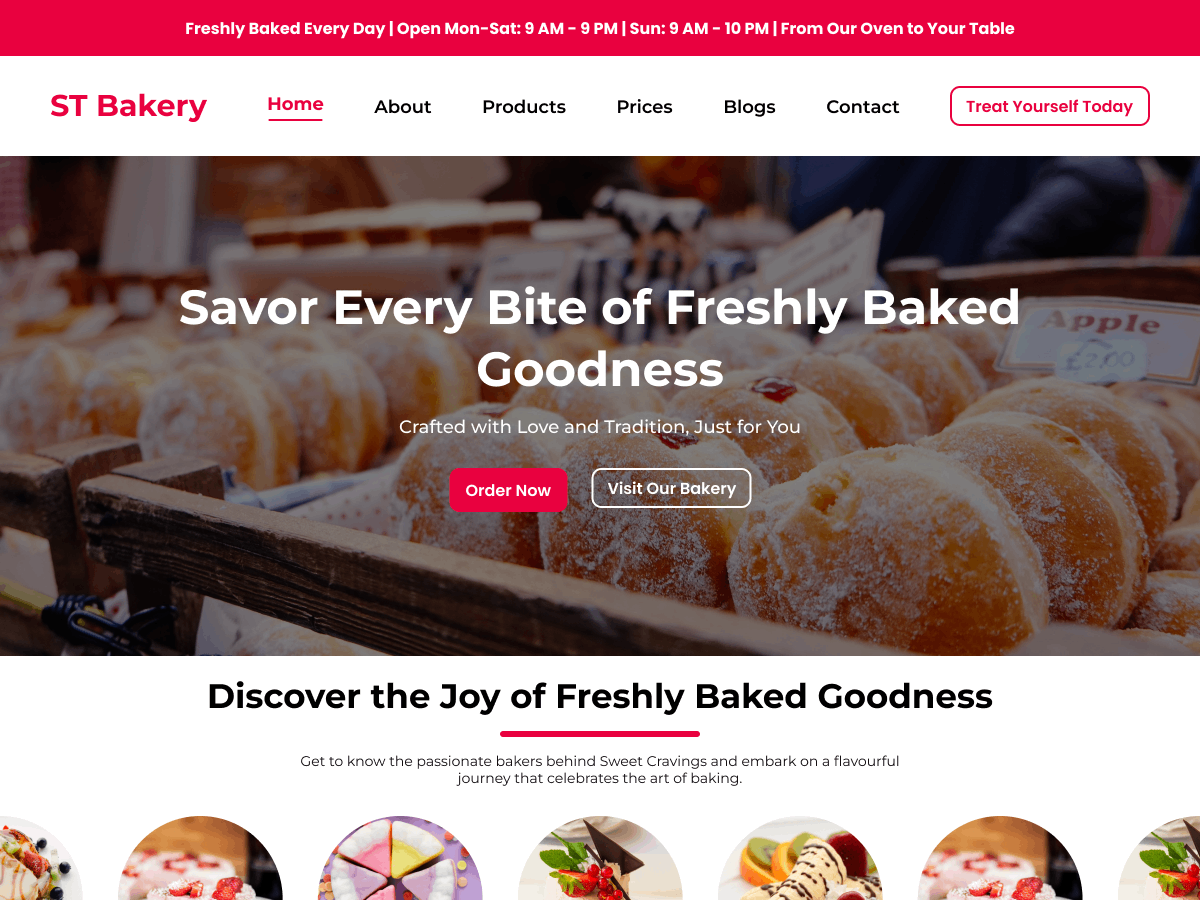 ST bakery theme screenshot