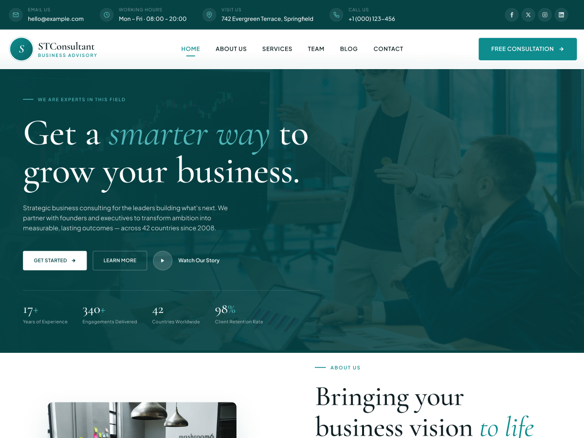 ST Business Consultant theme screenshot
