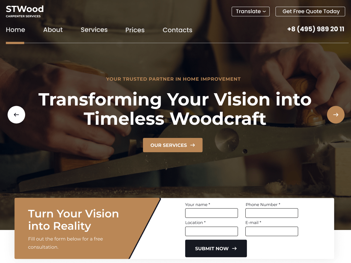 St Carpenter theme screenshot