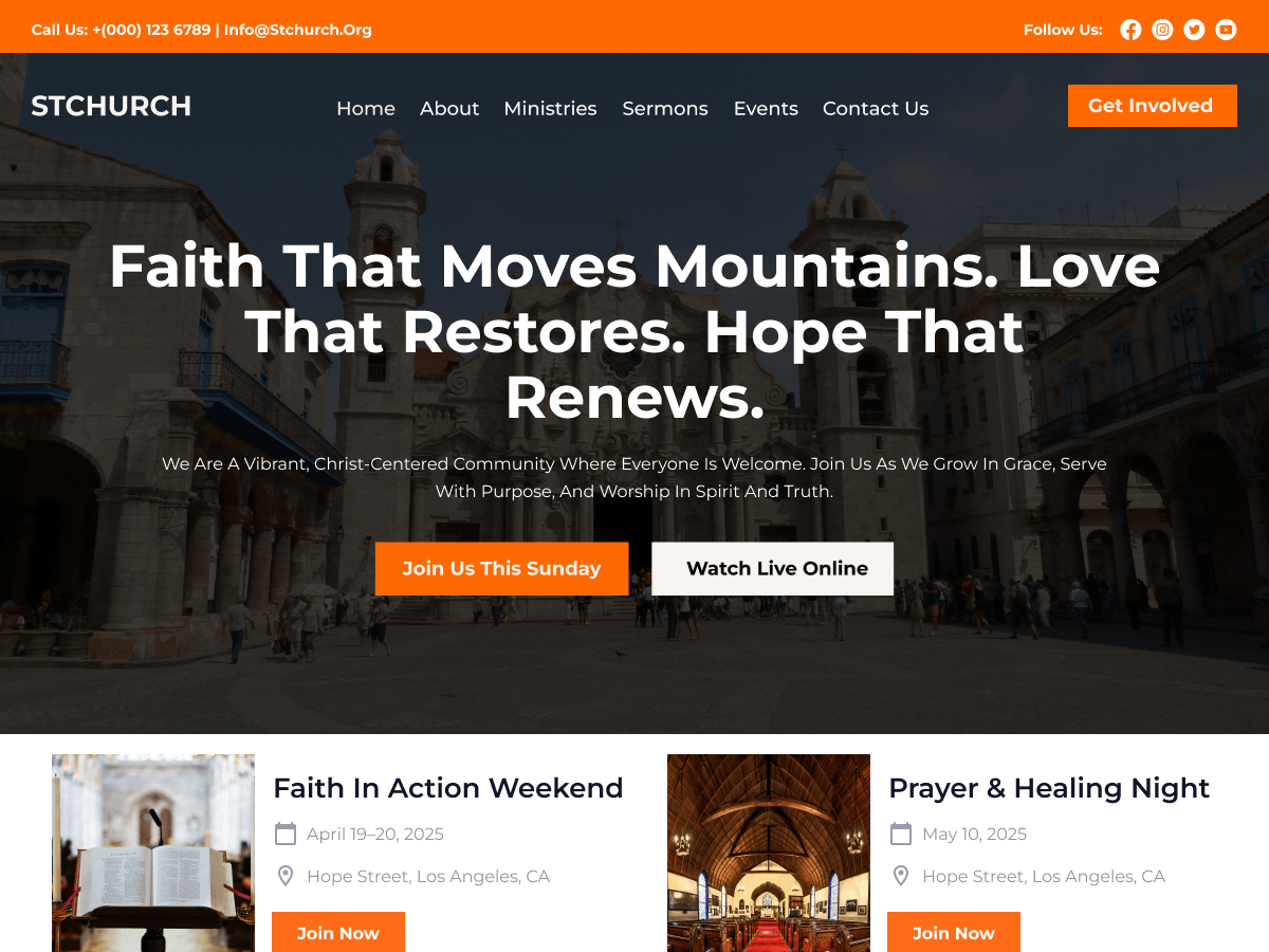 ST Church theme screenshot