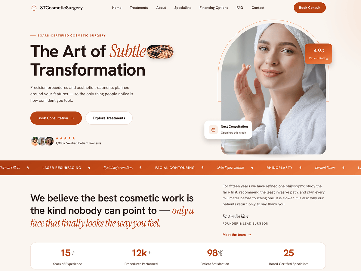 ST Cosmetic Surgery theme screenshot