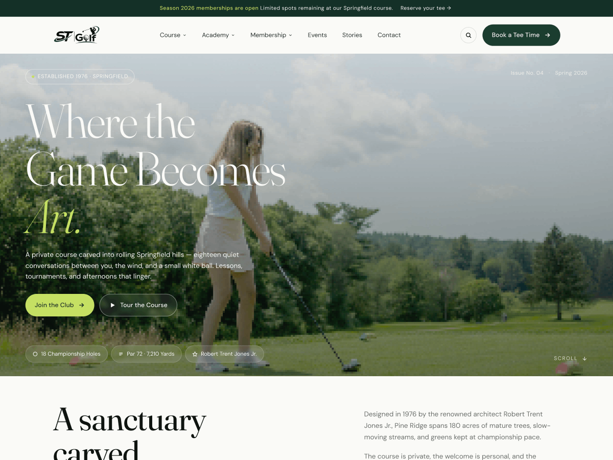 ST Golf theme screenshot