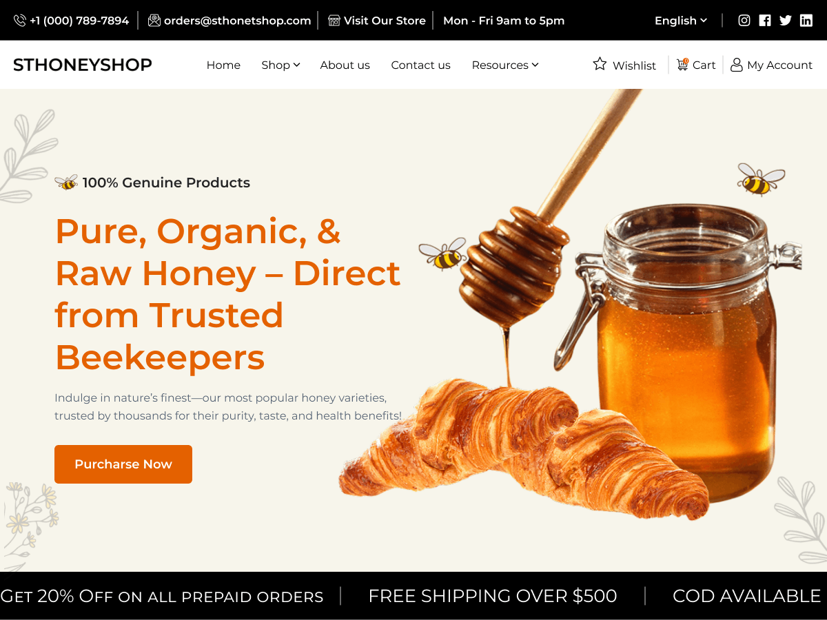 ST Honey Shop theme screenshot