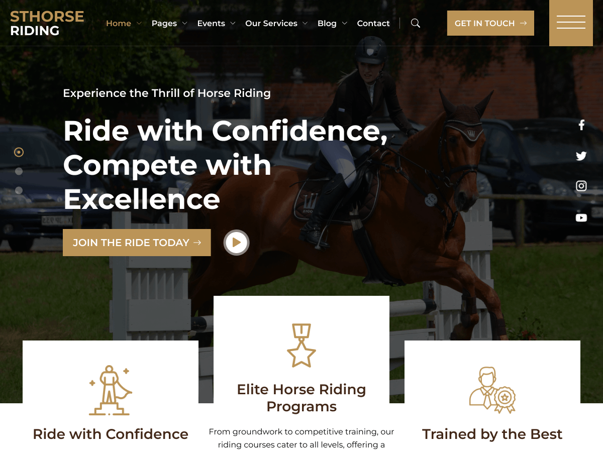 St Horse Riding theme screenshot