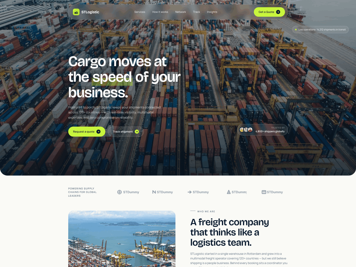 ST Logistics theme screenshot