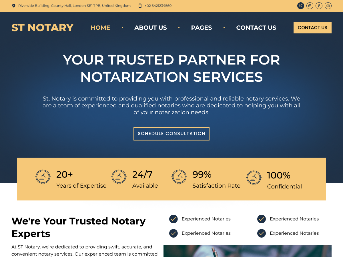 ST Notary theme screenshot